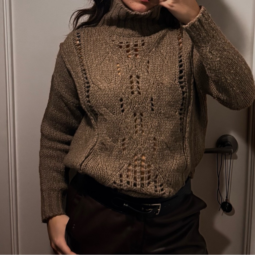 Cozy Brown Turtleneck Sweater
